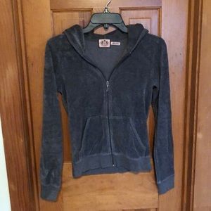 Juicy Couture Charcoal Velour Tracksuit Hoodie